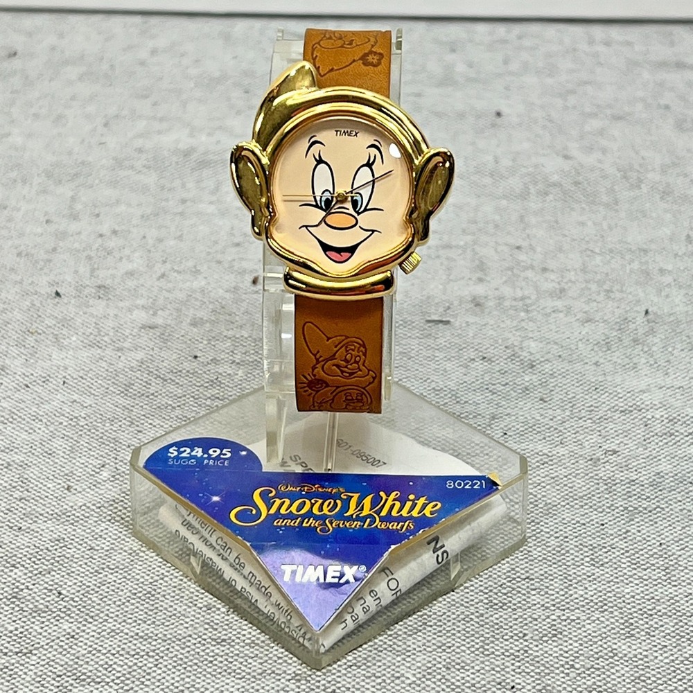 Vintage Timex Disney Snow White and the Seven Dwarfs Dopey Wrist Watch NEW RARE!